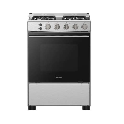 hisense 4 burners gas cooker hfg60121x silver